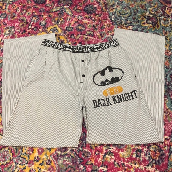 Batman striped pajama bottoms size Large - Picture 4 of 5